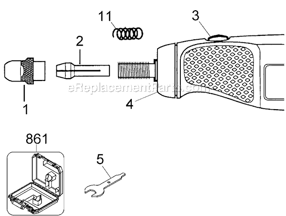 Page A Diagram and Parts List for RT520 Type 2 Black and Decker Multi-Tool